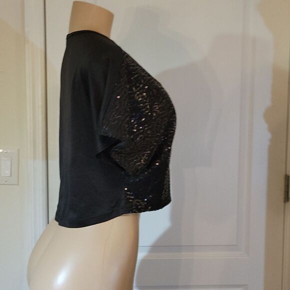 BRAND NEW BLACK SPARLY dELiA*s CROP TOP - Picture 12 of 15